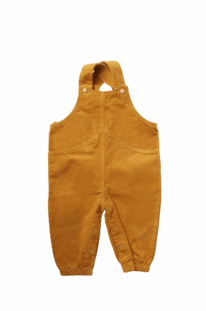 Butterscotch corduroy baby overalls
